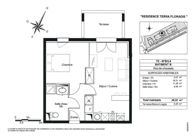 Appartement T2 à louer - 2 pièces - 38.56 m2 - AUCAMVILLE - 31 - MIDI-PYRENEES - Century 21 Kl Immo